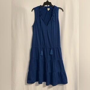 Max Studio Sleeveless Blue Tiered Dress Size Small
